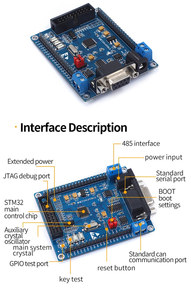 STM32 development board ARM industrial control board core board STM32F103C8T6 with RS485 CAN 485