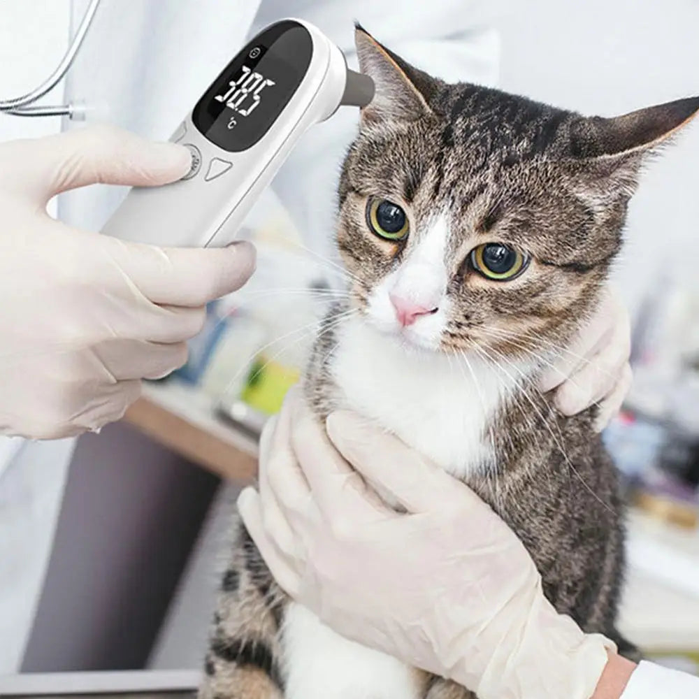 Pet Ear Digital Thermometer Non-Contact Electronic Dog Ear Thermometers Dogs Puppy Cats Measuring for Veterinary Pet Supplies