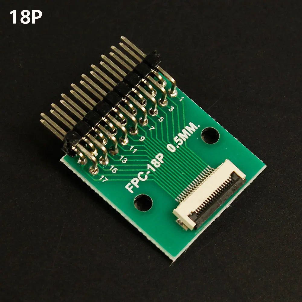 1pcs 4P-- 80P 0.5mm Pitch Connector SMT Adapter to 2.54mm 1.00 Inch Hole FPC FFC Cable Welded Board + Double Row Straight Pin