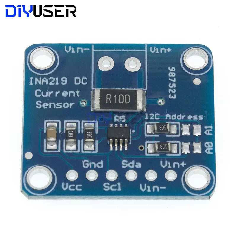 INA219 I2C Bidirectional Current Sensor Module DC 0-26V ±3.2A Power Monitor, 0.1% Shunt Raspberry Pi
