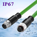 M12 8Pin to RJ45 Aviation Drag Chain Line 4pin A/D/X-code Double Shielded High Flexible Network Cable Industry Camera Connector