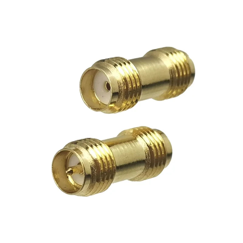 1pcs ConnSMA RP-SMA Adapter Set SMA Male/Female to RP-SMA Male/Female RF Coaxial Connector Brass 50 Ohm for WiFi Router