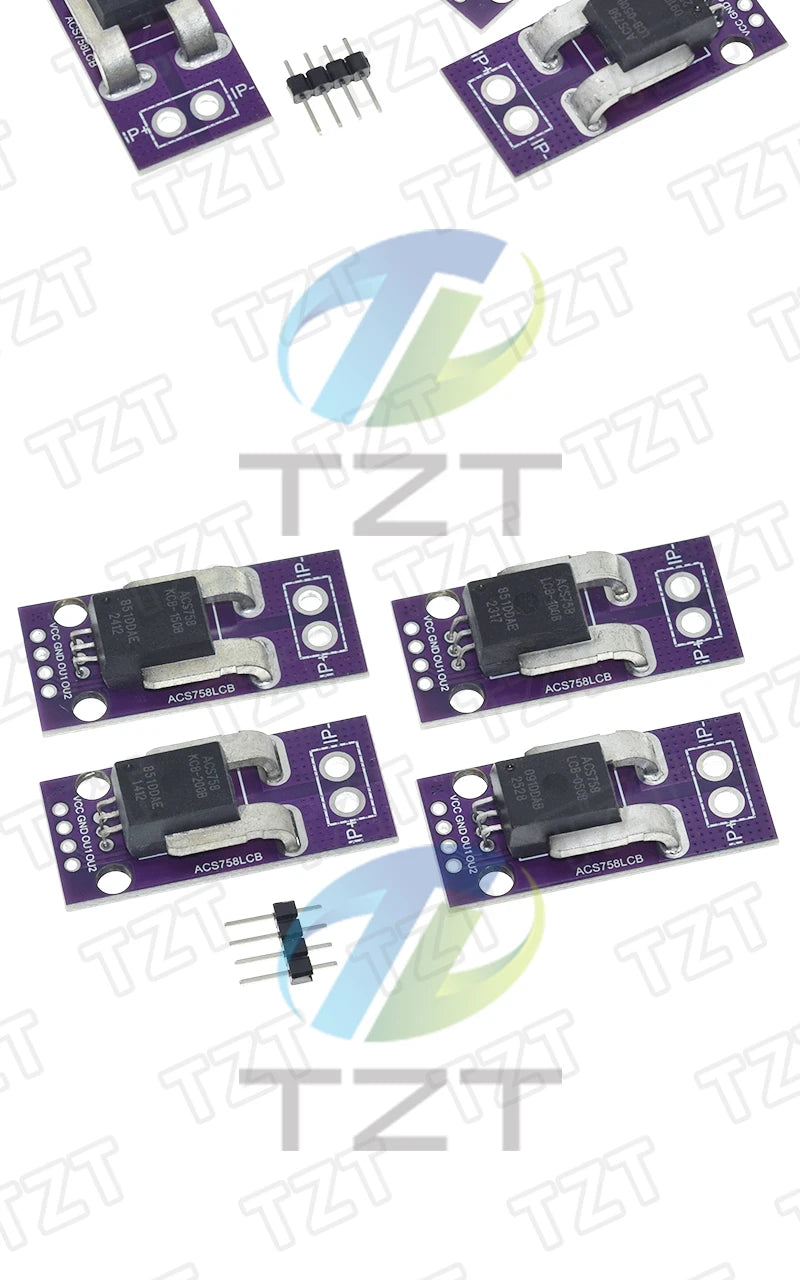 50/100/150/200A Hall Current Sensor Module Linear Analog AC DC 3.3V-5V ACS758LCB-050B 100B 150B 200B -PFF-T RC Model Connector