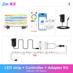 WS2811 Dual IC RGBCCT COB LED Strip Light High Density Chasing Running Addressable RGB LED Tape Support 3000K-6000K CCT Dimmable