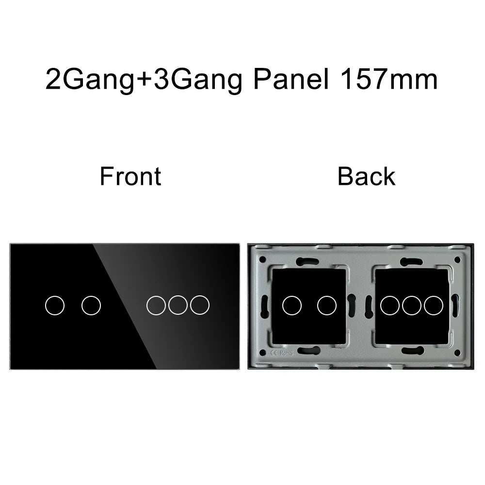TAWOIA 1/2/3Gang Wall Touch Switch 1/2/3Way Function Base Stair Switches Spare Parts Sensor 157Glass Panel DIY Free Combination
