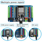 OSOYOO Breakout Board for 30-Pin or 38-Pin ESP32-WROOM/WROVER & ESP8266 NodeMCU, Not for ESP32-C/S/H/P Series