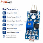 Estardyn 3.3V-5V Photoresistor Light Sensor Module 3Pin LDR Detector for Robot Light Following DIY & Smart Lighting