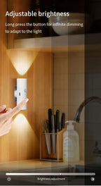 Rechargeable Motion Sensor LED Night Light Double Head Magnetic 3 Color Wall Lamp USB Charging for Closet Stairs Hallway Kitchen