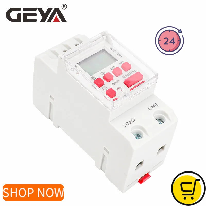 GEYA THC-15 Digital Timer Switch Weekly Programmable Timers 16A 20A 30A ACDC12V 24V 110V 220V 240V Timers