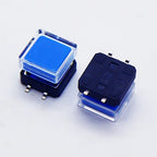 10Sets 12x12x10mm Tact Switch With Plastic Caps Momentary Tactile 4PIN SMT DIP Push Button Switch Micro Key Button