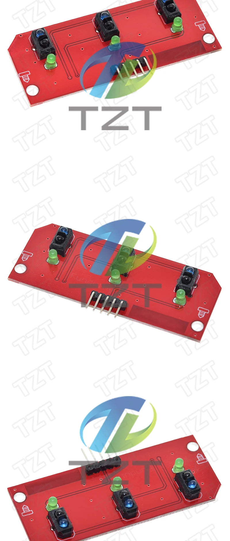 GREATZT Infrared Reflective Sensor TCRT5000 3-way Tracing/tracking Module Line Patrol Obstacle Avoidance Car Robot Sensor Module