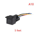 New 12V 24V 36V 48V 60V 72V 4Pin 5Pin 40A Automotive Relay With Interlocking Socket Heavy Duty For Truck Car Van Moto Boat Relay