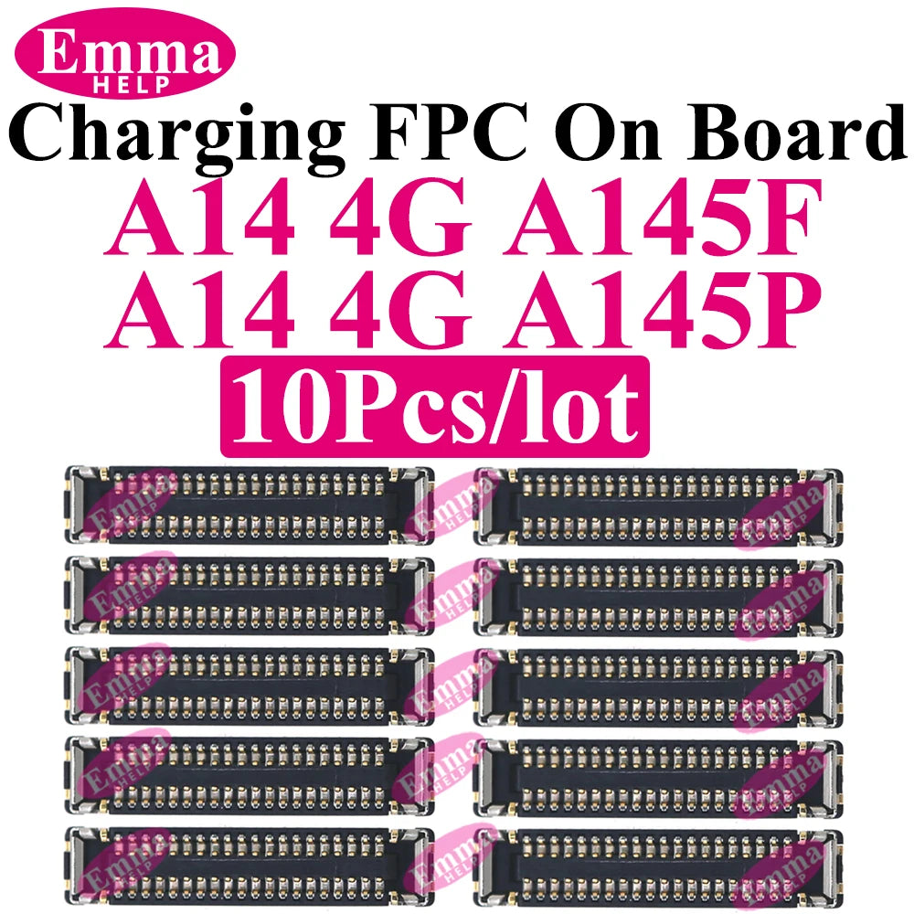10Pcs Charging FPC Connector On Board For Samsung Galaxy A04s A14 A24 A34 A54 A05s A15 A25 A33 A35 Mainboard Flex Cable Plug