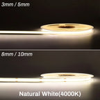 3mm 5mm COB LED Strip 12V 24V Dimmable 3000K 4000K 6000K High Density Flexible LED Light For Home Decor RA90 LED Strip Lights