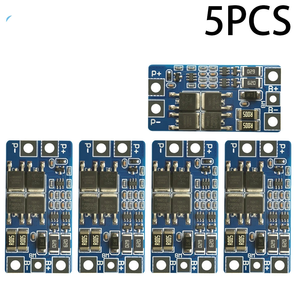 1-10PCS 2S 3.2V 3.7V 10A LiFePO4 Battery Protection Board, 6.4V 7.3V BMS with Balancing for 32650 18650 3.2V Battery Pack DIY