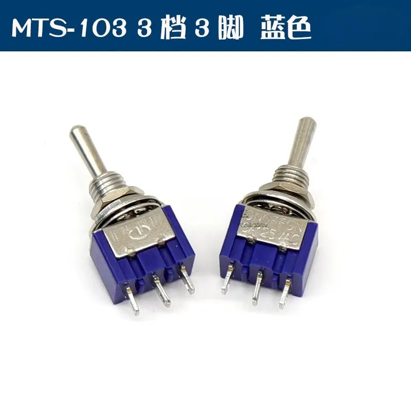 5Pcs Toggle Switch Mini Switches 2 Position 3 Position Latching Switch MTS-102/103/202/203 ON-ON SPDT ON-OFF -ON SPDT DPDT