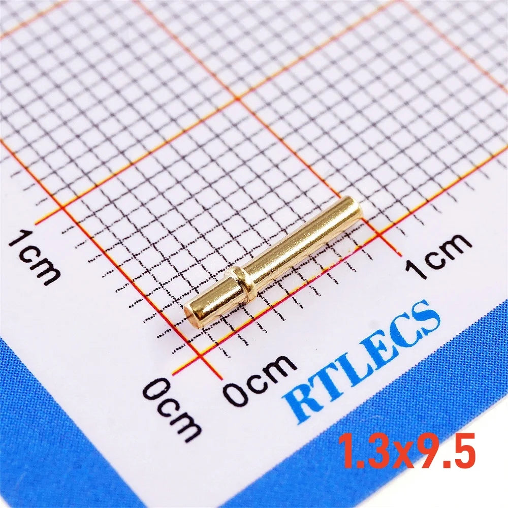 100 500 Pcs Male PCB Pin Header Press-Fit Tip 1.0 1.3 Mm Diameter Brass Plated Gold 1u Tin 1.0 Bias Connector 9.5 14.5 15.0 Mm