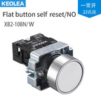 XB2 Series Metal Button Switch Self Reset Small Mushroom Head Middle Seat Emergency Stop 22mm Knob Key Start Inching Power on