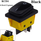 KCD4 on off 30A/250V Heavy Duty 4 pin DPST IP67 Sealed Waterproof T85 Auto Boat Marine Toggle Rocker Switch with LED 12V 220V 30