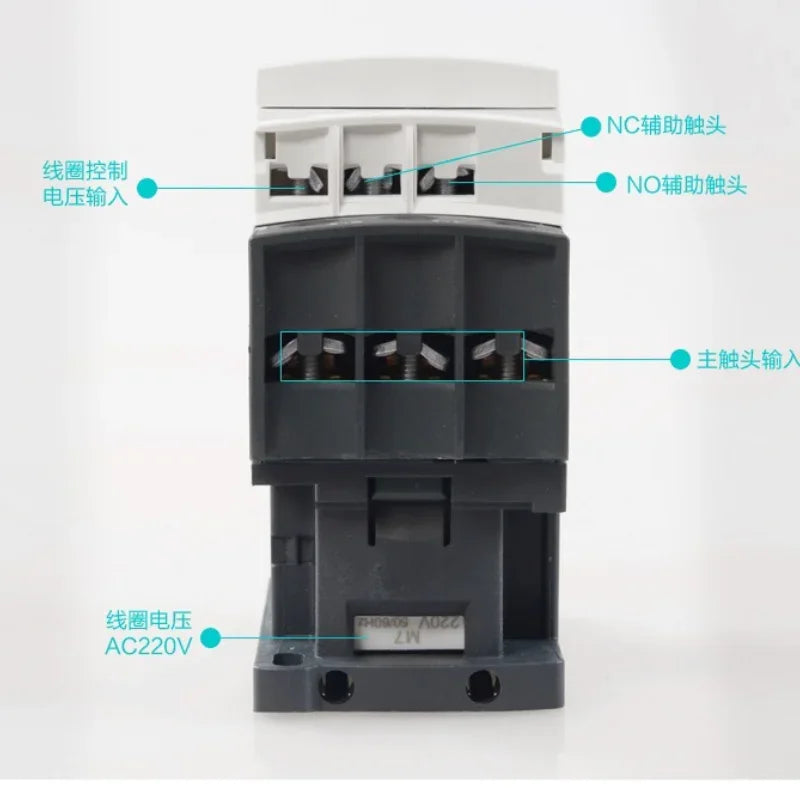 New Black Schneider Version Three-Pole AC Contactor LC1D09 LC1D12 LC1D18 LC1D25 LC1D32 LC1D38 B7C F7C Q7C M7C 24V 110V 220V 380V