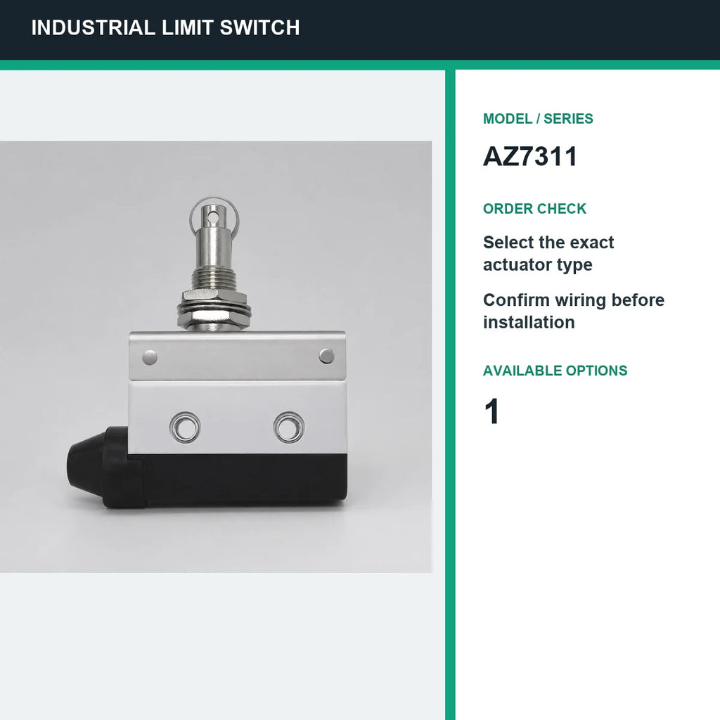 TEZUO AZ7311 IP44 Limit Switch Micro Travel Switch for Industrial Automation