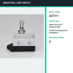 TEZUO AZ7311 IP44 Limit Switch Micro Travel Switch for Industrial Automation