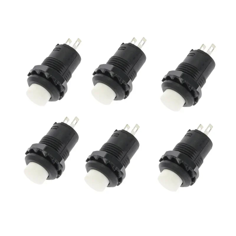 6pcs 12mm self-locking Momentary push button switches 3A /125VAC 1.5A/250VAC Minitype Push Button Switch DS-227 427 DS-228 428