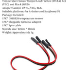 1/3/5Pcs DS18B20 Temperature Sensor Module Digital Waterproof Stainless Steel Probe for Arduino