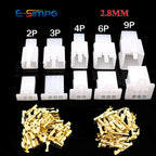 10Sets 2.8mm 2/3/4/6/9Pin Automotive Electrical Wire Connector Male Female Cable Terminal Plug Kits Car Motorcycle Plug Socket