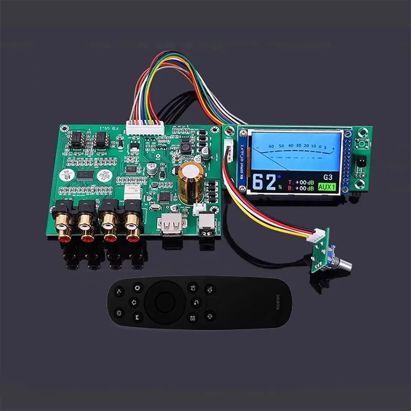 Preamplifier Board Display Hifi High End Bluetooth 5.3 USB Player PCM5102 Independent Decoding With Remote Control Preamp Module