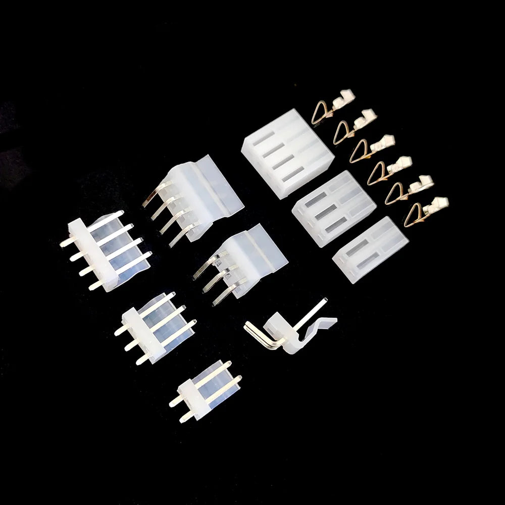 5 Sets 3.96mm CH3.96 Connector Kit (2/3/4/5/6/7/8/9/10P) - Straight & Bent Pin Headers, Sockets, Plugs & Terminals Included