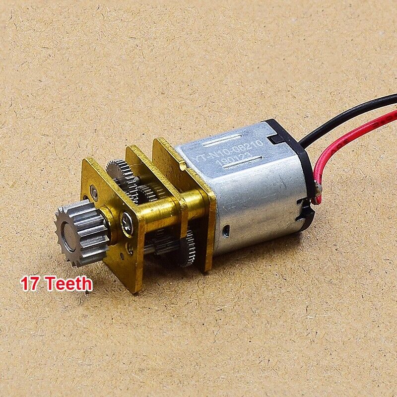 1PC Mini N10 Full Metal Gearbox Gear Reduction Motor DC 3V 5V 6V Slow Speed Smaller Than N20 Motor for 3D Printing Pen/ Robot