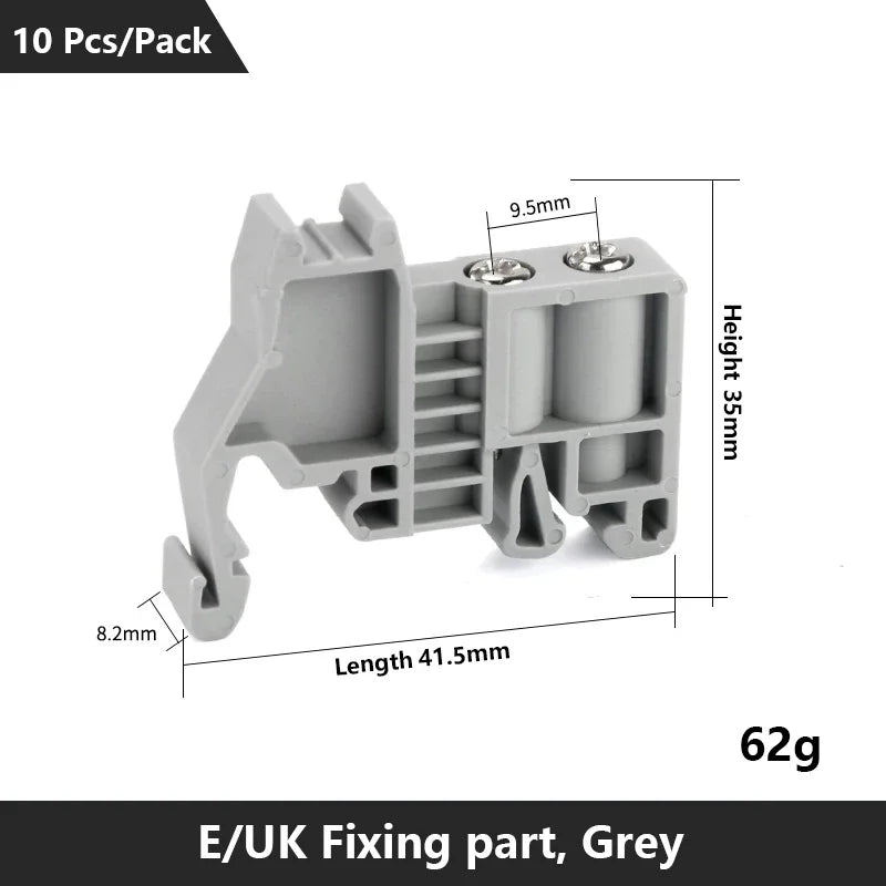 UK 2.5 Terminal Block UK2.5B Screw Connection Connect Strip 2.5B/3N/5N/6N/10N  2.5mm² Cable Electrical Din Rail Wire Connector