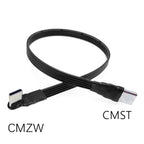 5CM 10CM 30CM USB 2.0 Type-C Flat Cable Extension FPC Cable USB 2.0 USB-C 90° Up/Down Angled Plug 5CM-1M