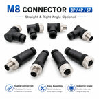 M8 Sensor 3/4/5 Pin Waterproof Aviation Connector Male Female Plug Screw Thread Sensor Cable Joint Industrial Connector IP67