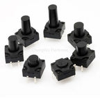 20pcs/lot 12x12mm Panel Waterproof Tact Switch 12*12*6/7/8/9/10/12mm Dustproof Switch 4Pin DIP Micro Buttons