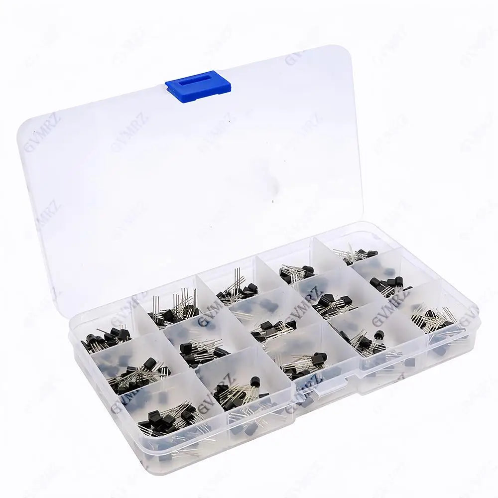 300PCS 15Values TO-92 Transistor Assorted Kit (2N2222/2N3904 etc.) for Arduino DIY Electronic Project S8050