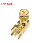 Cltgxdd 1/5/10pcs SMA-KE/KWE SMA Female Jack Adapter Solder Edge PCB Mount Antenna Base RF Copper Coaxial Connector Plug Socket