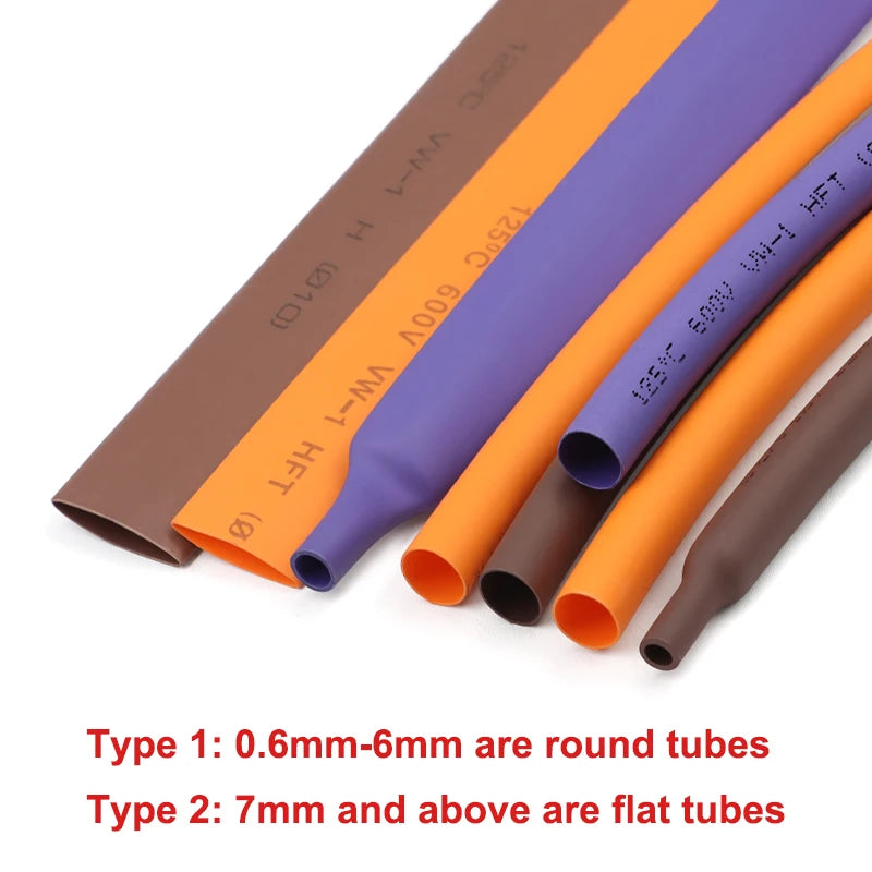 NEW-Color 2:1 Heat Shrink Tube 1 2 3 4 6 8 10 12 14 16 18 20 30 40 50mm DIY Wire Cable Repair Connector Wrap Insulated Sleeving