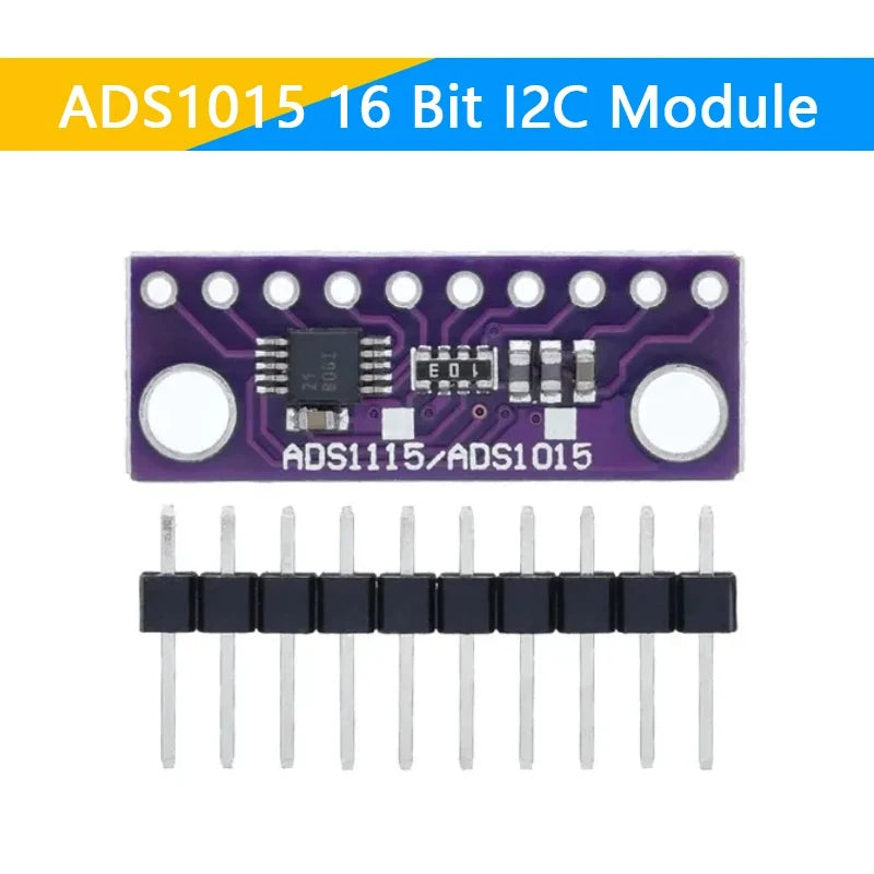 I2C ADS1115 ADS1015 16 Bit ADC 4 channel Module with Programmable Gain Amplifier 2.0V to 5.5V RPi