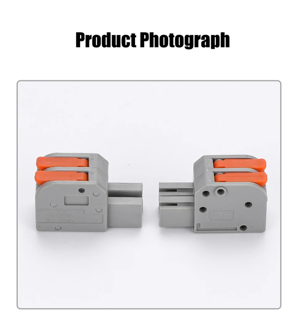 10PCS Docking Mini Quick Wire Connector Universal Compact Electrical Wiring Connectors Push-in Butt Conductor Terminal Block