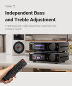 AIYIMA Upgraded A80 Power Amplifier TPA3255 DAC Bluetooth PFFB Stereo 300Wx2 Class D Digital Amp RCA TRS OPT COA USB Input