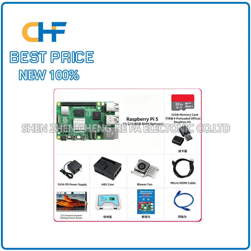 Raspberry Pi 5th generation 5B/4B development board Raspberry Pi 5 8GB motherboard Python programming AI kit brand new original