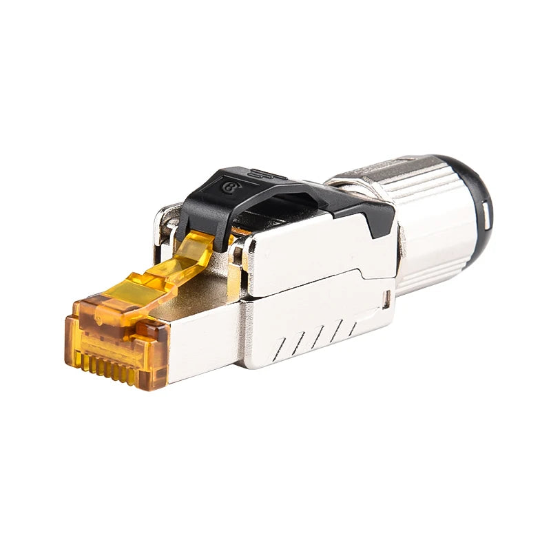 Linkwylan Original Patented Design RJ45 Cat8 Field Termination Plug Shielded Toolless Cat7 6A Hifi Fast Installation Connector