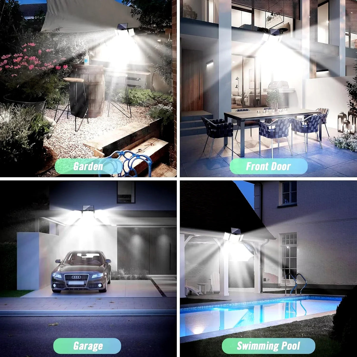 280/234/106 LED Solar Wall Lights Outdoor Motion Sensor Solar Flood Street Lamp with Adjustable Lighting Head For Street Gardens