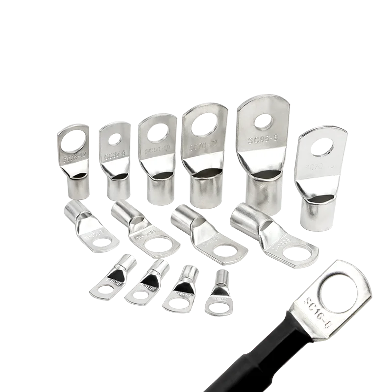 SC Type Wire Nose Terminal SC6 SC10 SC16 SC25 Bare Copper Battery Block Lugs Hole ID 6 8 10 12mm Crimp Wire Connector