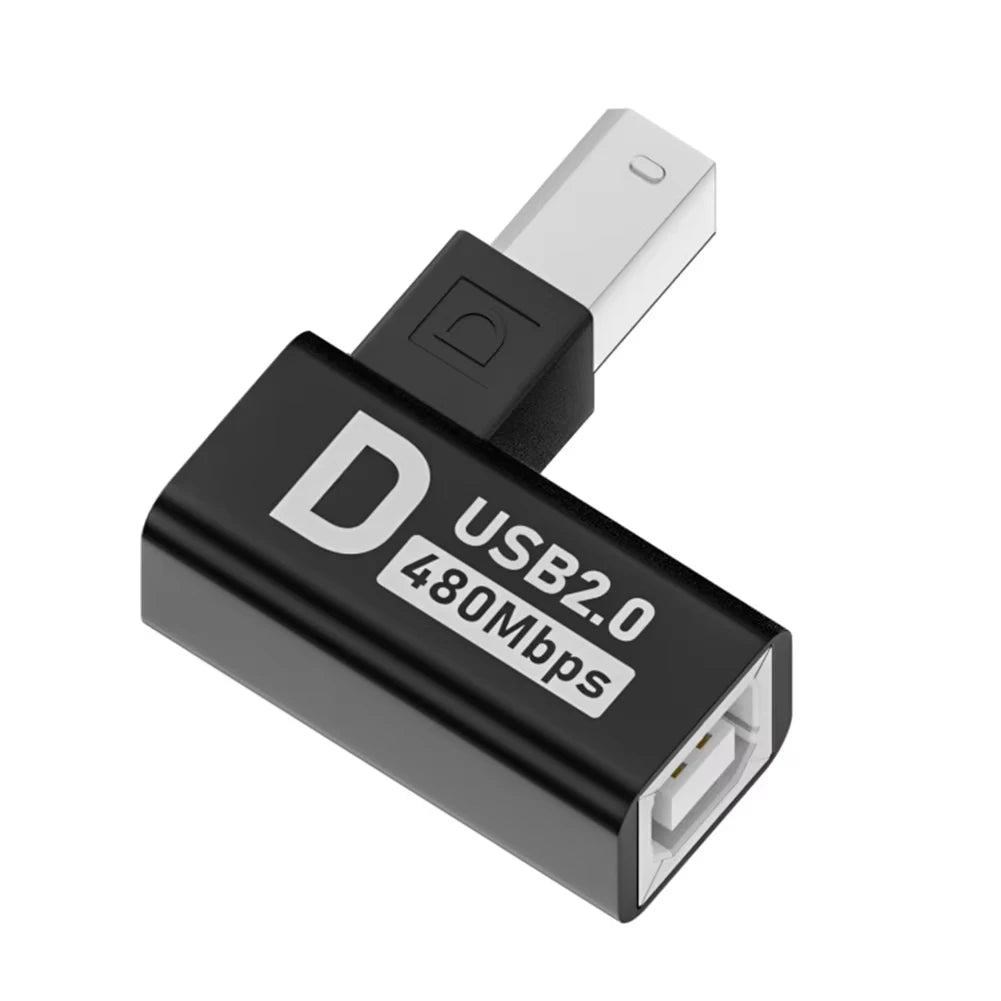 Elbow USB2.0 Printer Adapter USB Type B Male to Female For Printer Hard Drive Base Fax Machine Scanner USB 2.0 Printer Adapter