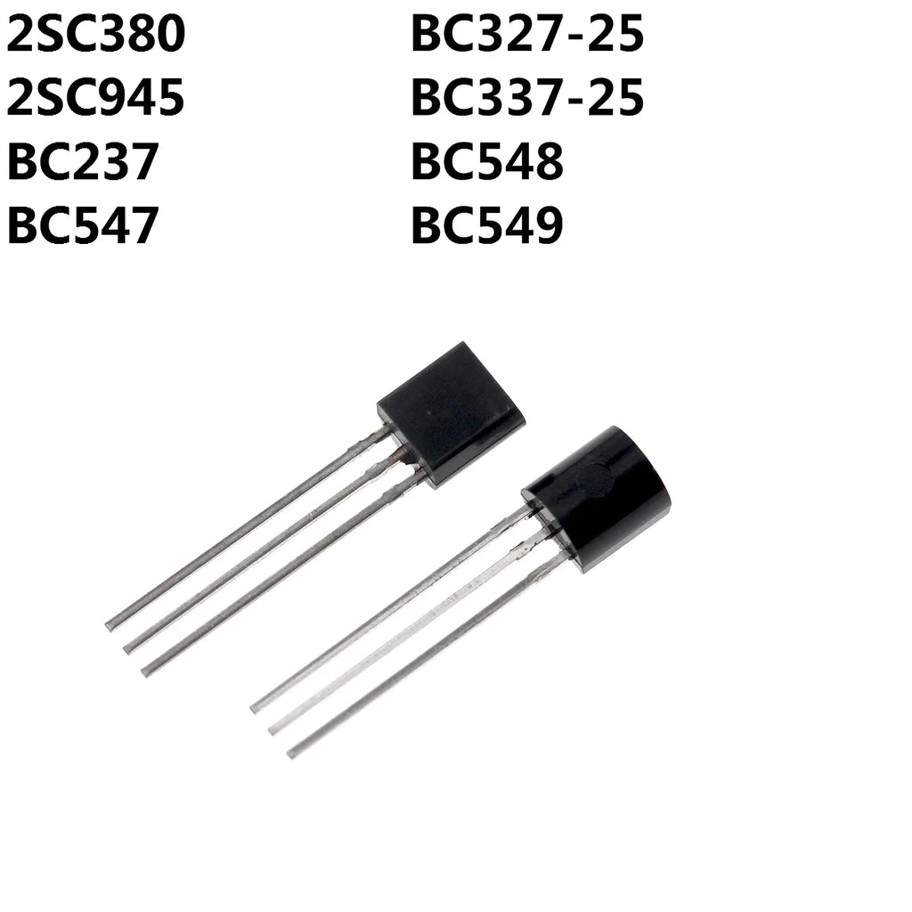 200PCS 2SC380 2SC945 BC237C BC327-25 BC337-25 BC547 BC548 BC549  triode transistor TO-92 DIP