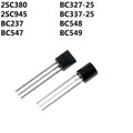200PCS 2SC380 2SC945 BC237C BC327-25 BC337-25 BC547 BC548 BC549  triode transistor TO-92 DIP