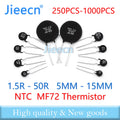 NTC MF72 Thermistor 5-15MM 1.5R 2.5R 3R 5R 8R 10R 12R 15R 16R 20R 22R 30R 33R 47R 50R OHM 10D-5 10D-7 10D-9 10D-11 10D-13 10D-15